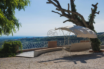 Garden swing seat 8 - Wrought iron garden swing seat with parasol by GH LAZZERINI - view 3